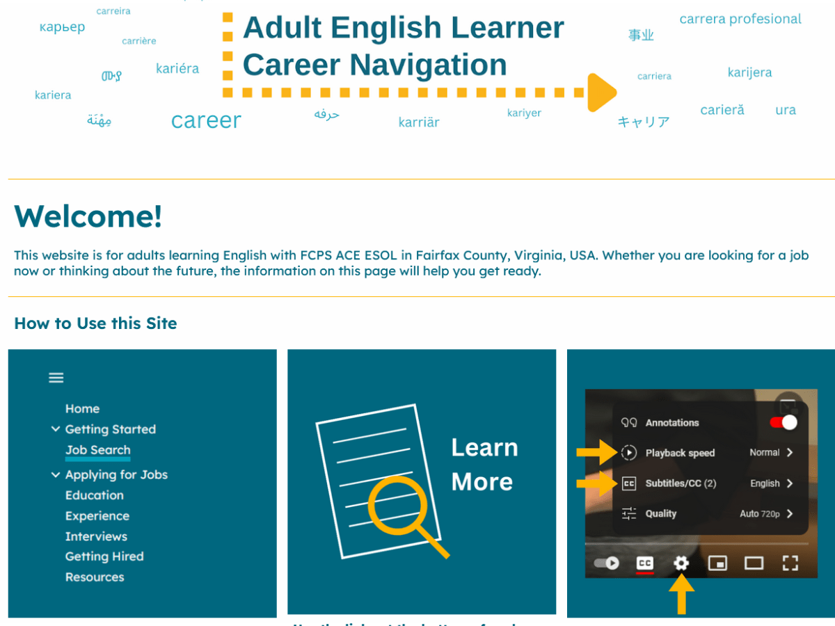 Career Navigation Website for English&nbsp;Learners