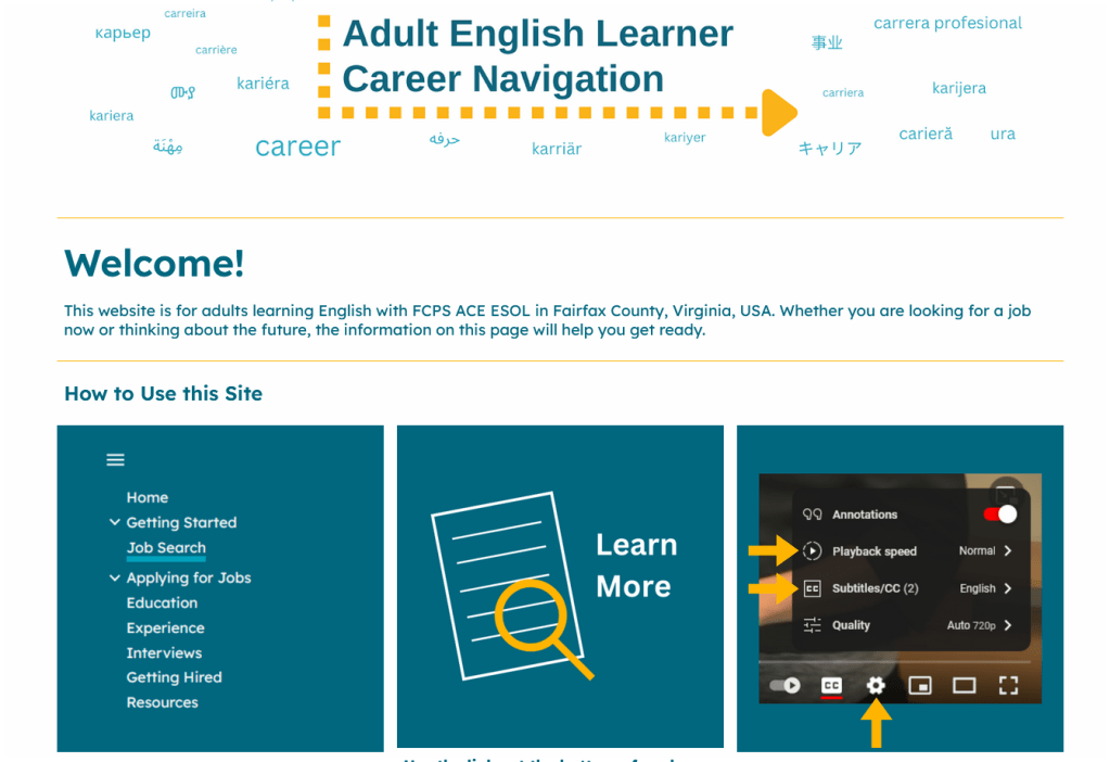 Career Navigation Website for English&nbsp;Learners