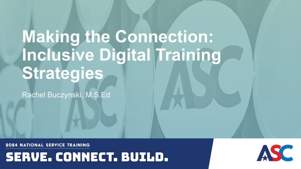 Virtual Session – Making the Connection: Inclusive Digital Training&nbsp;Strategies